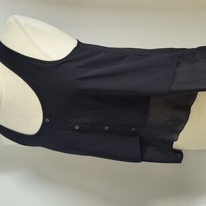 Divided H&M black chiffon top w racer back-sz 2